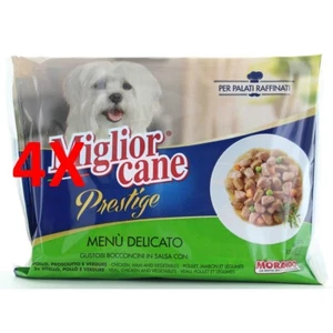 4 X Miglior Cane Prestige Bocconcini Delicati 4 Buste Da 100 Grammi: 2 Prosciut - Imagen 1 de 1