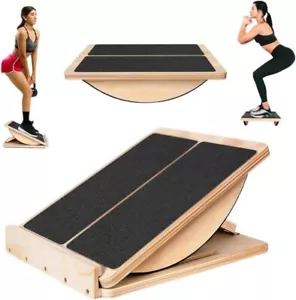 2in1 Slant Board For Calf Stretching & Balance Board Fitness Wobble Yoga Board - Picture 1 of 15