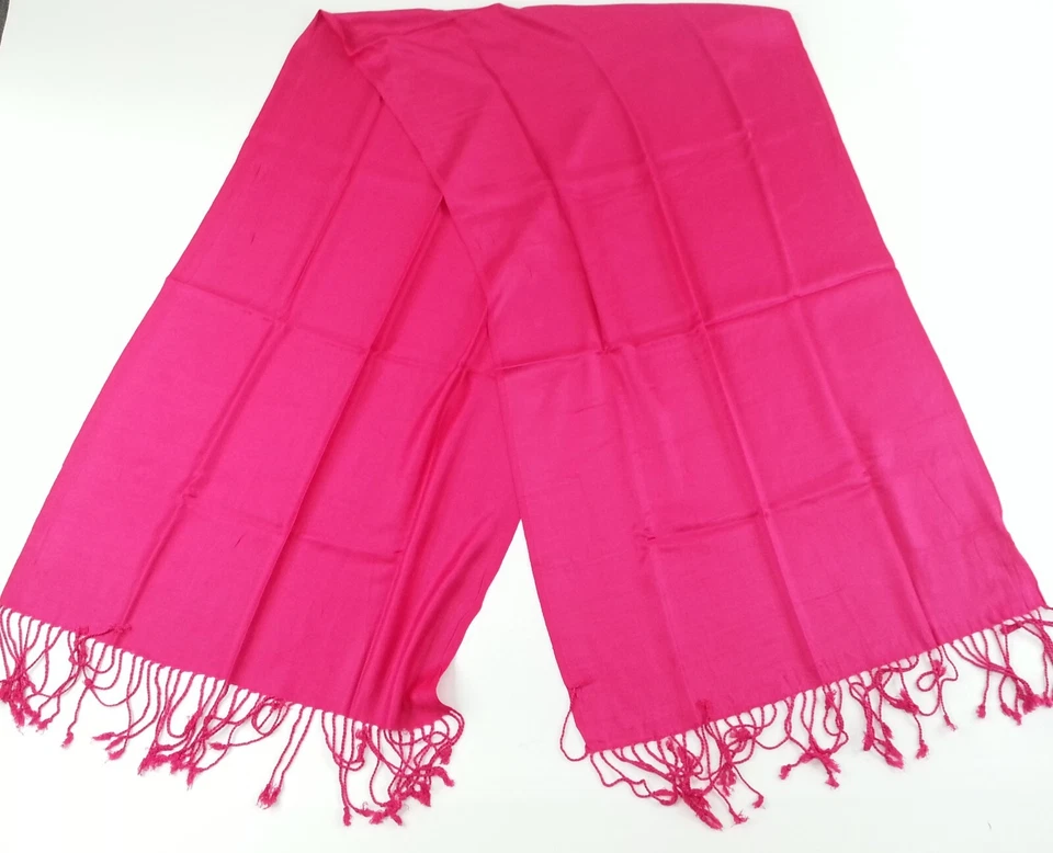 Hermosa Bufanda Rosa Fucsia Colección 18 Dieciocho 100% Viscosa Foto 1 de 4