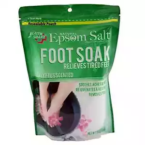 Foot Bath Epsom Salt Soak 16 oz Magnesium Sulfate Pain Relief Eucalyptus Scent - Picture 1 of 1