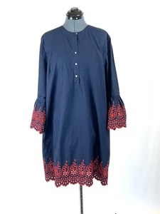 J. Crew navy/red shift dress, bell sleeve XXL 869 - Bild 1 von 6
