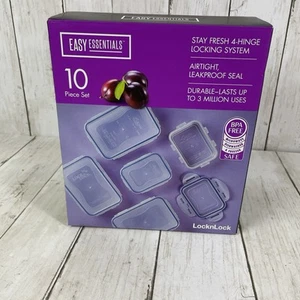 LocknLock Easy Essentials Food Storage Container 10 Piece Set - BPA Free - Picture 1 of 4