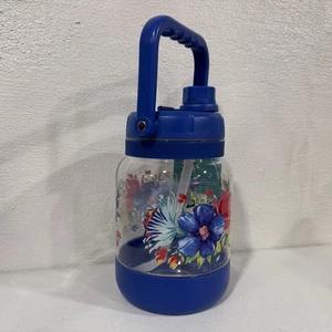 The Pioneer Woman Delaney Tritan Water Jug 95oz Floral Blue Handle Straw NEW! - Picture 1 of 10