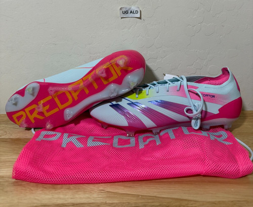 Scarpe da calcio Adidas Predator Elite FG blu chiaro rosa taglia uomo 10 5 IE3950