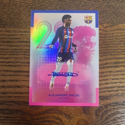 Alejandro Balde 2022-23 Topps Barcelona Team Set Auto Pink /99 - Image 1 of 2