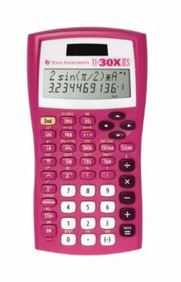 Texas Instruments TI-30X IIS 2-line Scientific Calculator Pink Handheld - Image 1 of 3