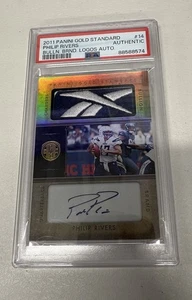 2011 Panini Gold Standard Phillip Rivers Bullion Reebok Patch Auto /2 GAME USED - Picture 1 of 2