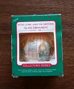 Rare/New Hallmark Keepsake (1986) BETSEY CLARK HOME FOR CHRISTMAS Glass Ornament - Picture 1 of 2