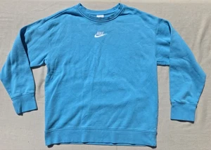 Nike Youth XL Hooded teal blue Sweatshirt Dusty Cactus/white fall must have - Picture 1 of 6