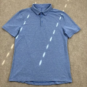 Lululemon meliert blau Evolution Performance Polo Herren Größe Medium gebraucht, in einwandfreiem Zustand - Bild 1 von 6