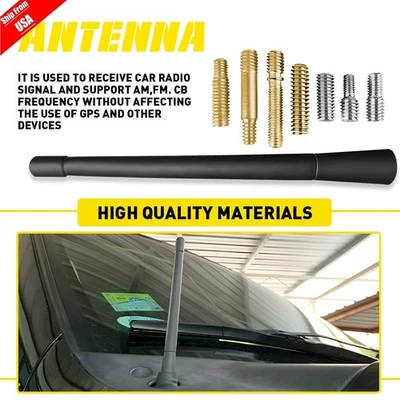 Mástil de antena negro corto de 7" radio Am/Fm para Mitsubishi Outlander 2007-2017 nuevo Foto 1 de 4