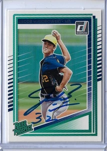 Jacob Misiorowski Autographed 2025 Donruss Rated Prospects Rookie Card RC - Picture 1 of 5