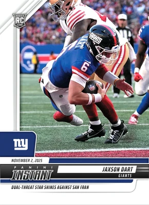 Jaxson Dart 2025 PANINI INSTANT GRADED GEM-MT 10 Dual Threat ROOKIE #198 Presale - Image 1 of 4