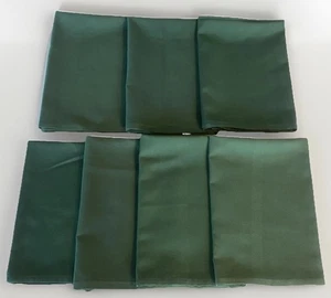 Napkins Cloth Cotton Blend Green Dinner Dining Napkins 19x19 Set of 7 Pre-owned - Picture 1 of 11