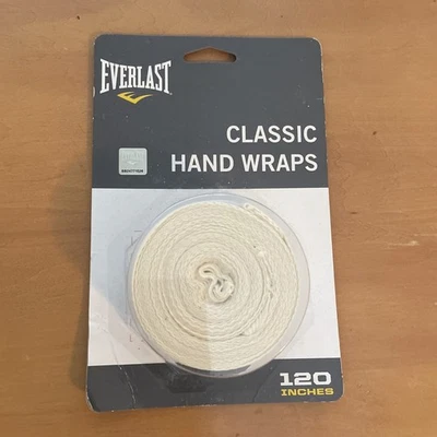 Brand New White EVERLAST Classic 120” Hand Wraps Boxing MMA Sports Training NIP - Image 1 of 2