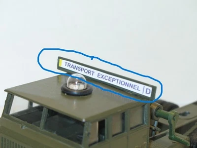 SOLIDO Fascia 2 Ganci METALLO SCRITTO Trasporto Eccezionale Berliet T12 Militare - Immagine 1 di 4