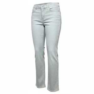 NYDJ Light Gray Marilyn Lift Tuck Knit Straight Leg Stretch Chino Pants Size 6 - Picture 1 of 6