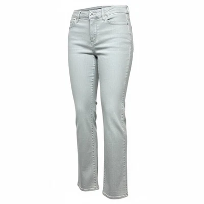 Pantalones chinos NYDJ gris claro Marilyn Lift Tuck tejidos pierna recta elásticos talla 6 Foto 1 de 4