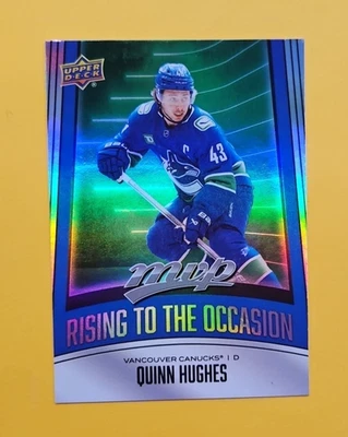 Quinn Hughes - Canucks - 2025-26 UD MVP - Rising To The Occasion - #RO-25 - Image 1 of 2