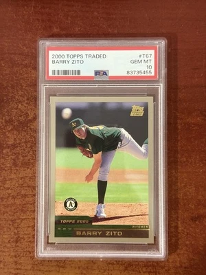 2000 Topps Traded Barry Zito #T67 Oakland Athletics PSA 10 - Image 1 of 2