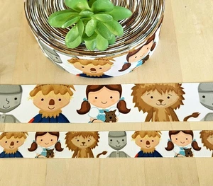 7/8 & 1,5" (1 Yard) Der Zauberer von Oz Ripsband Dorothy Blechmann Vogelscheuche - Bild 1 von 1