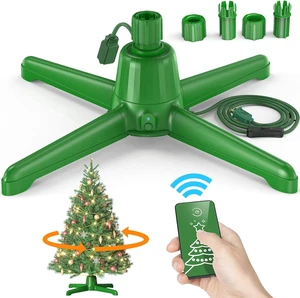 (2024 Upgrade) Rotating Christmas Tree Stand with Remote Control, Stable 360 Rev - Picture 1 of 7