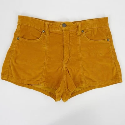 Free People Luna High Rise Corduroy Shorts Womens 28 Boho Yellow Golden - Image 1 of 4
