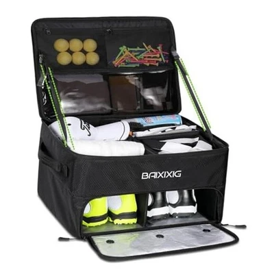 Organizador de maletero de golf, armario de golf impermeable para coche con ventilación separada negro Foto 1 de 4