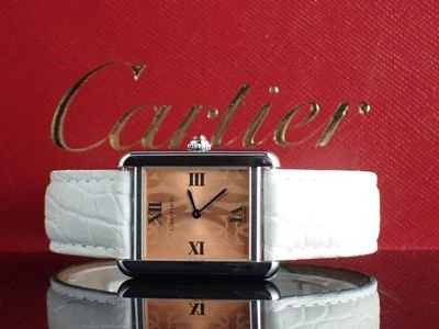 Cartier Tank Solo SM Quartz Orange Dial Limited Edition W1019455 Square Dial - Image 1 of 4