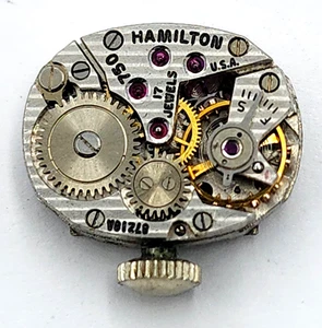 Antique Hamilton 17 Jewel Watch Movement Running #W612 - Picture 1 of 2
