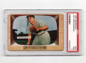 1955 Bowman # 49 Jim Greengrass, Redlegs - PSA 7++++ VIVID LOW POP BEAUTY! - Bild 1 von 1