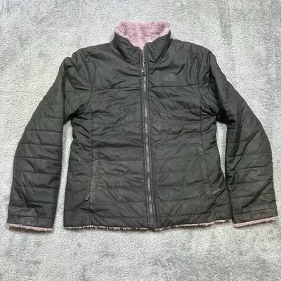 Jaqueta Mossbud Swirl Reversível The North Face para Meninas L Preto Roxo *MANCHAS - Imagem 1 de 4