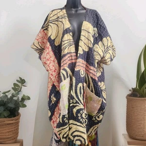 NWT! Jaded Gypsy Kimono Kantha Clothing Handmade Cottage Core Hippie Boho - Picture 1 of 2