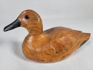 Hand Carved Wooden Duck 17cm Long 8.5cm High Vintage Figurine Rare Prop - Picture 1 of 13