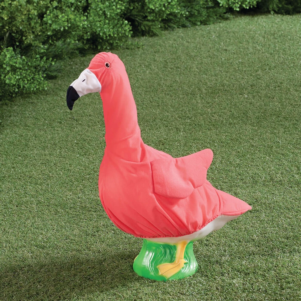 Bonito traje de ganso flamenco rosa disfraz para ganso grande 23" H, poliéster Foto 1 de 4