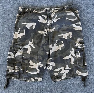 Ecko Unltd Mens 40 Cargo Shorts Green Camo Draws String Rip Stop Baggy Skater - Picture 1 of 13