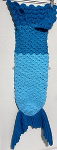 Mermaid Tail Blanket Hand Knit Crochet Costume Girls Sleeping Bag Throw Kids - Picture 1 of 5