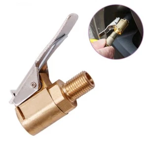 Válvula de latón 8 mm manguera de aire mandril inflador aerolínea conector con clip para automóvil camión - Imagen 1 de 10