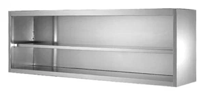 Edelstahl Wandhängeschrank Hängeschrank offen WHS Boden verstellbar Wandregal - Bild 1 von 1