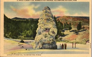 Vintage Yellowstone Postcard Liberty Cap Mammoth Hot Springs Haynes 36222 WY - Picture 1 of 3