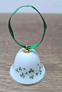 Royal Tara Porcelain Shamrock Clover Decorated Bell Ornament - Made in Ireland - Picture 1 of 4