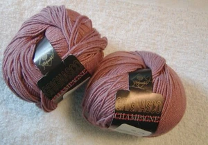 2 SKEINS- GRIGNASCO CHAMPAGNE - 75% Merino~25% Silk. #529 - ROUGE. 362 yds - Picture 1 of 3