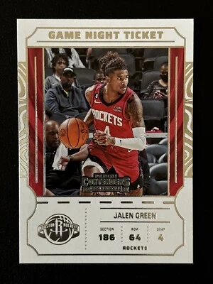 2022-23 Panini Contenders Jalen Green Game Night Ticket Card! Pack Fresh 🔥🔥🔥 - Image 1 of 2