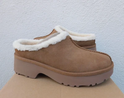UGG SUEDE/ WOOL 2" NEW HEIGHTS COZY CLOG PLATFORM SHOES, WOMEN US 8/ EUR 39 ~NEW - Image 1 of 4