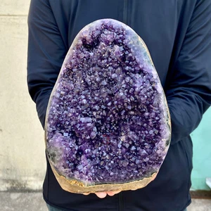 7.2LB Natural Uruguayan Amethyst Quartz Cave Geode Crystal Healing - Picture 1 of 15