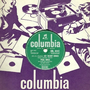 1959 PAUL ANKA 78 (All of a Sudden) MY HEART SINGS / THAT'S LOVE COL DB 4241 E+ - Picture 1 of 1