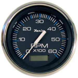 TACÓMETRO FARIA CHESAPEAKE NEGRO 4" HORADOR 6000 RPM - Imagen 1 de 1