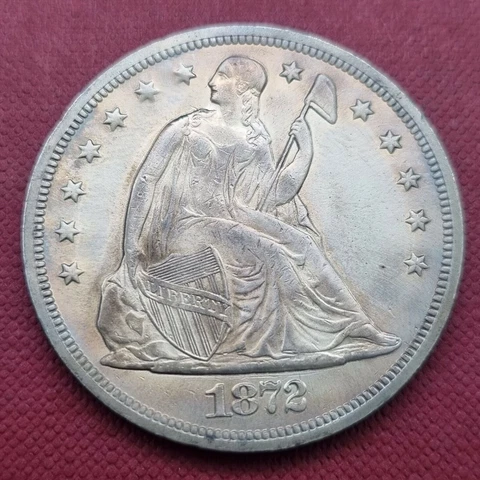 1872 Seated Liberty ONE Dollar $1 High Grade UNC Details #38337 Cover