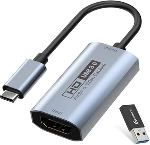 Guermok Video Capture Card, USB3.0 HDMI to USB C Capture Card, 4K Full 1080P60FP - Afbeelding 1 van 8