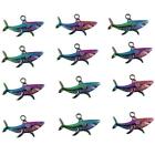 12 Pcs 19X32mm Alloy Ocean Animal Pendants Alloy Shark Fish Charms  Girls